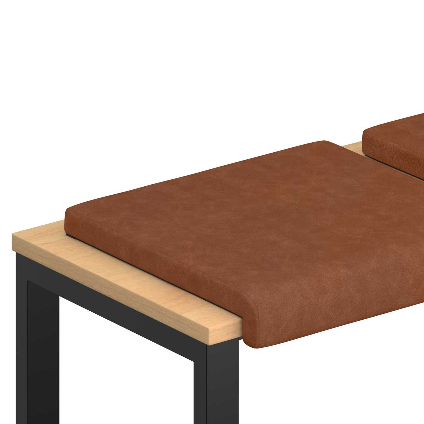 vidaXL Bench Cushion 4 pcs Faux Leather Brown Depth 35 cm