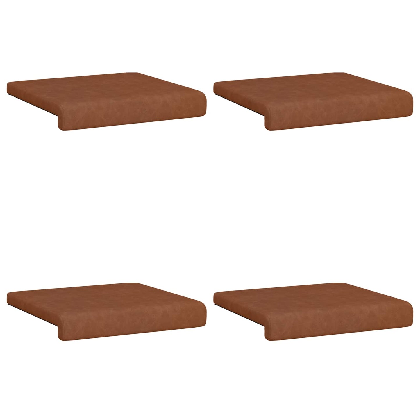 vidaXL Bench Cushion 4 pcs Faux Leather Brown Depth 35 cm