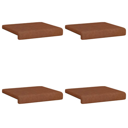 vidaXL Bench Cushion 4 pcs Faux Leather Brown Depth 35 cm