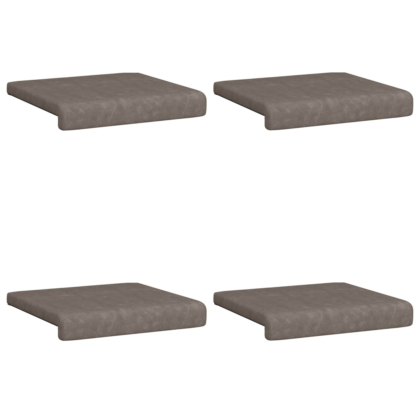 vidaXL Bench Cushion 4 pcs Faux Leather Grey Depth 35 cm