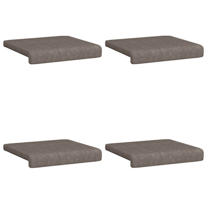 vidaXL Bench Cushion 4 pcs Faux Leather Grey Depth 35 cm