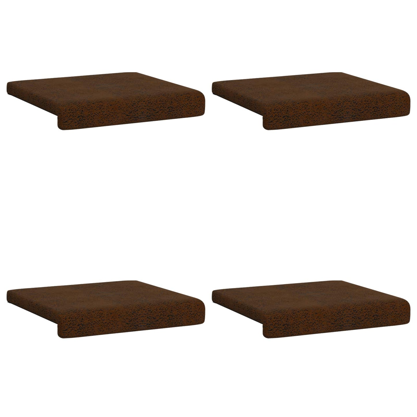 vidaXL Bench Cushion 4 pcs Faux Suede Fabric Brown Depth 35 cm