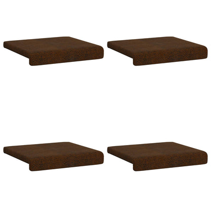 vidaXL Bench Cushion 4 pcs Faux Suede Fabric Brown Depth 35 cm