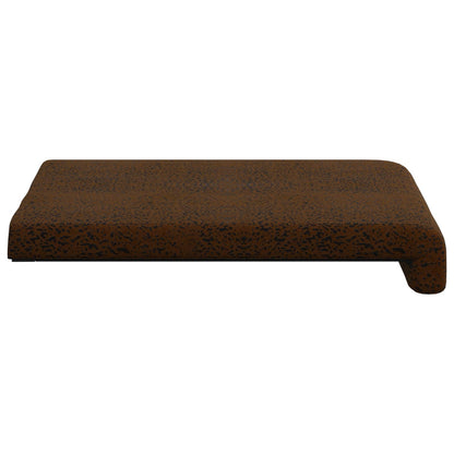 vidaXL Bench Cushion 4 pcs Faux Suede Fabric Brown Depth 35 cm