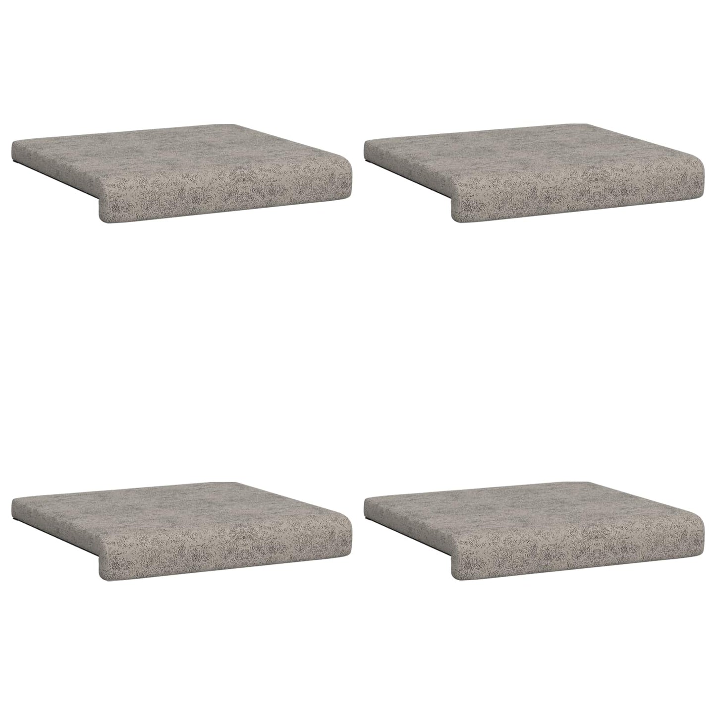 vidaXL Bench Cushion 4 pcs Faux Suede Fabric Light Grey Depth 35 cm
