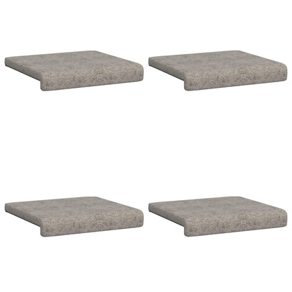 vidaXL Bench Cushion 4 pcs Faux Suede Fabric Light Grey Depth 35 cm