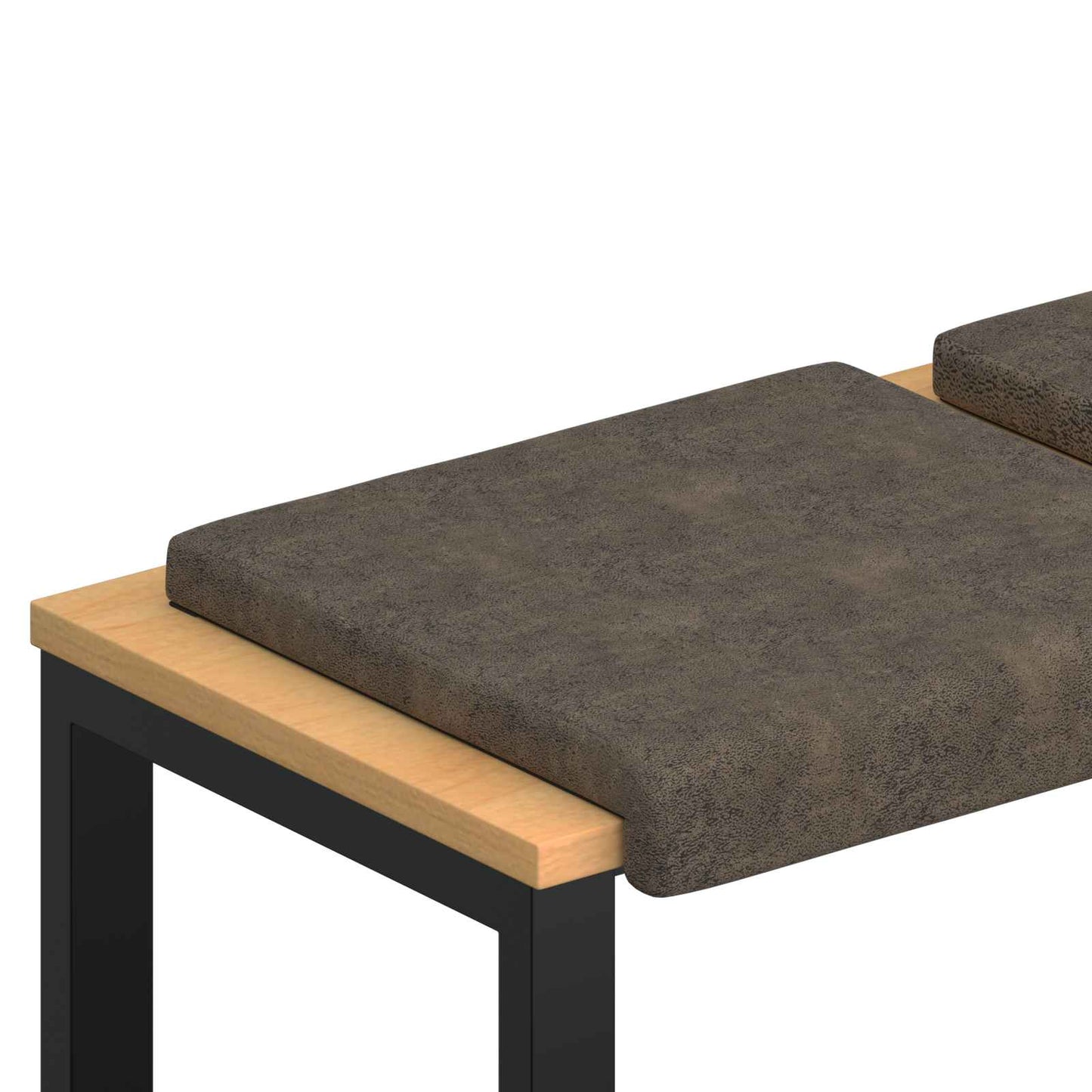 vidaXL Bench Cushion 4 pcs Faux Suede Fabric Dark Grey Depth 35 cm