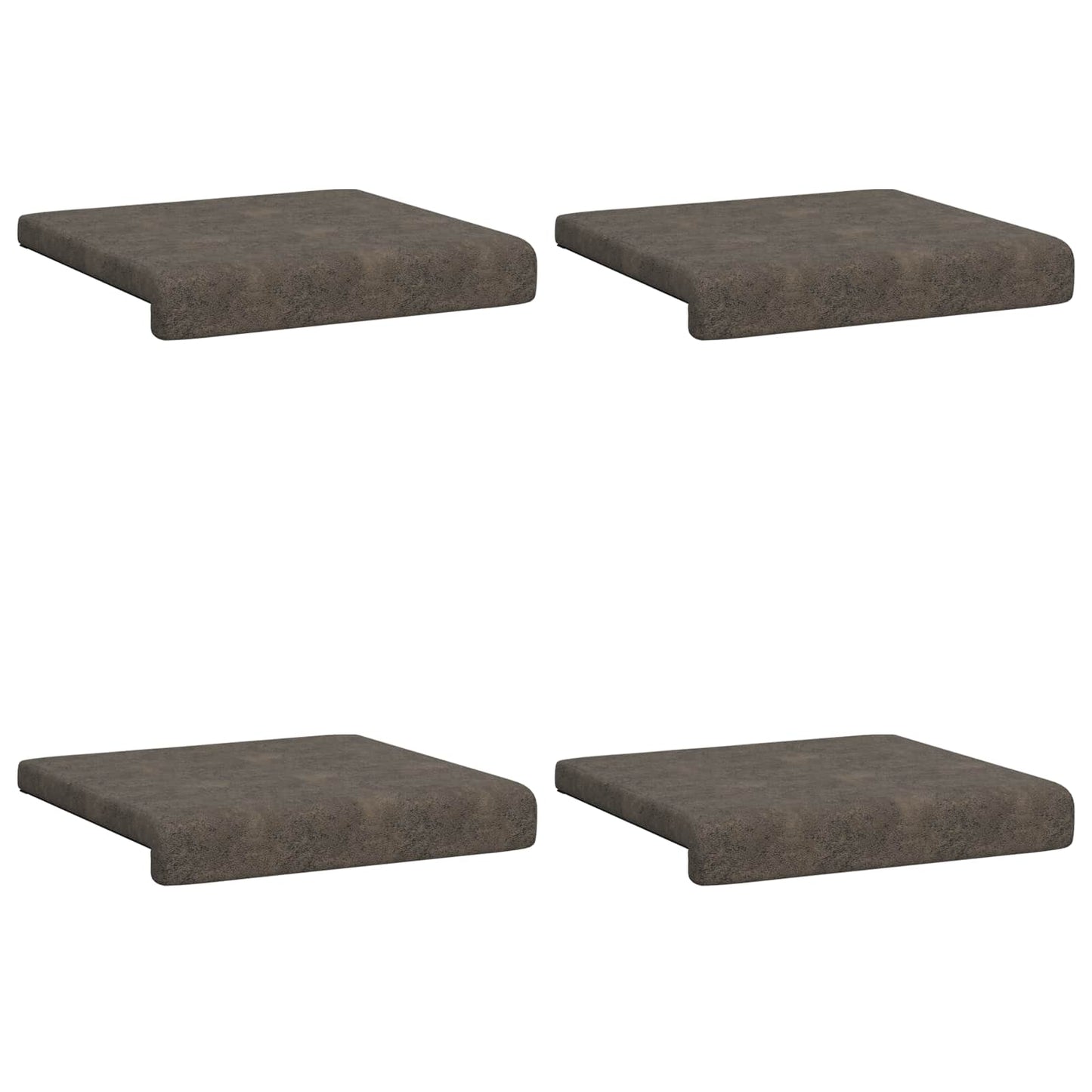 vidaXL Bench Cushion 4 pcs Faux Suede Fabric Dark Grey Depth 35 cm