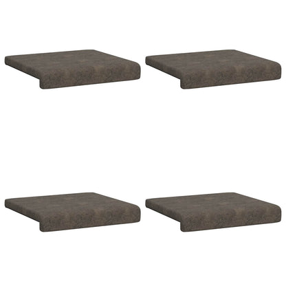 vidaXL Bench Cushion 4 pcs Faux Suede Fabric Dark Grey Depth 35 cm