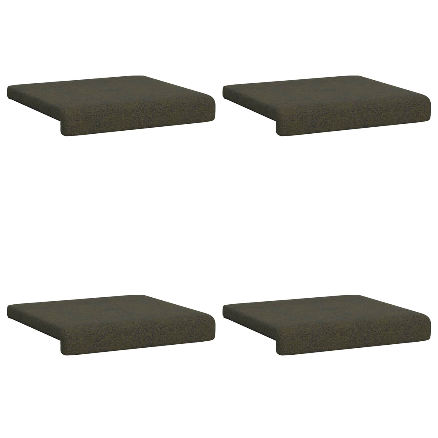 vidaXL Bench Cushion 4 pcs Faux Suede Fabric Army Green Depth 35 cm