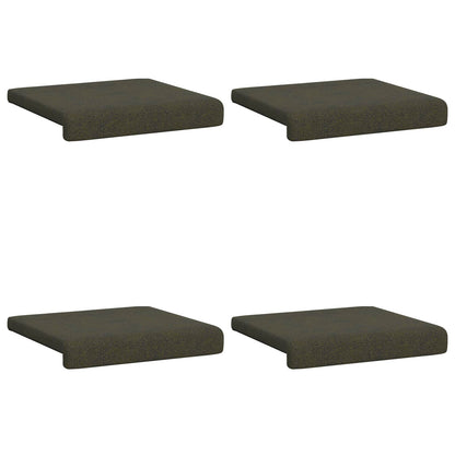 vidaXL Bench Cushion 4 pcs Faux Suede Fabric Army Green Depth 35 cm
