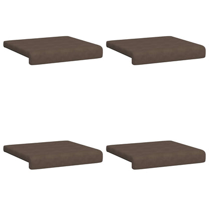 vidaXL Bench Cushion 4 pcs Microfiber Brown Depth 35 cm