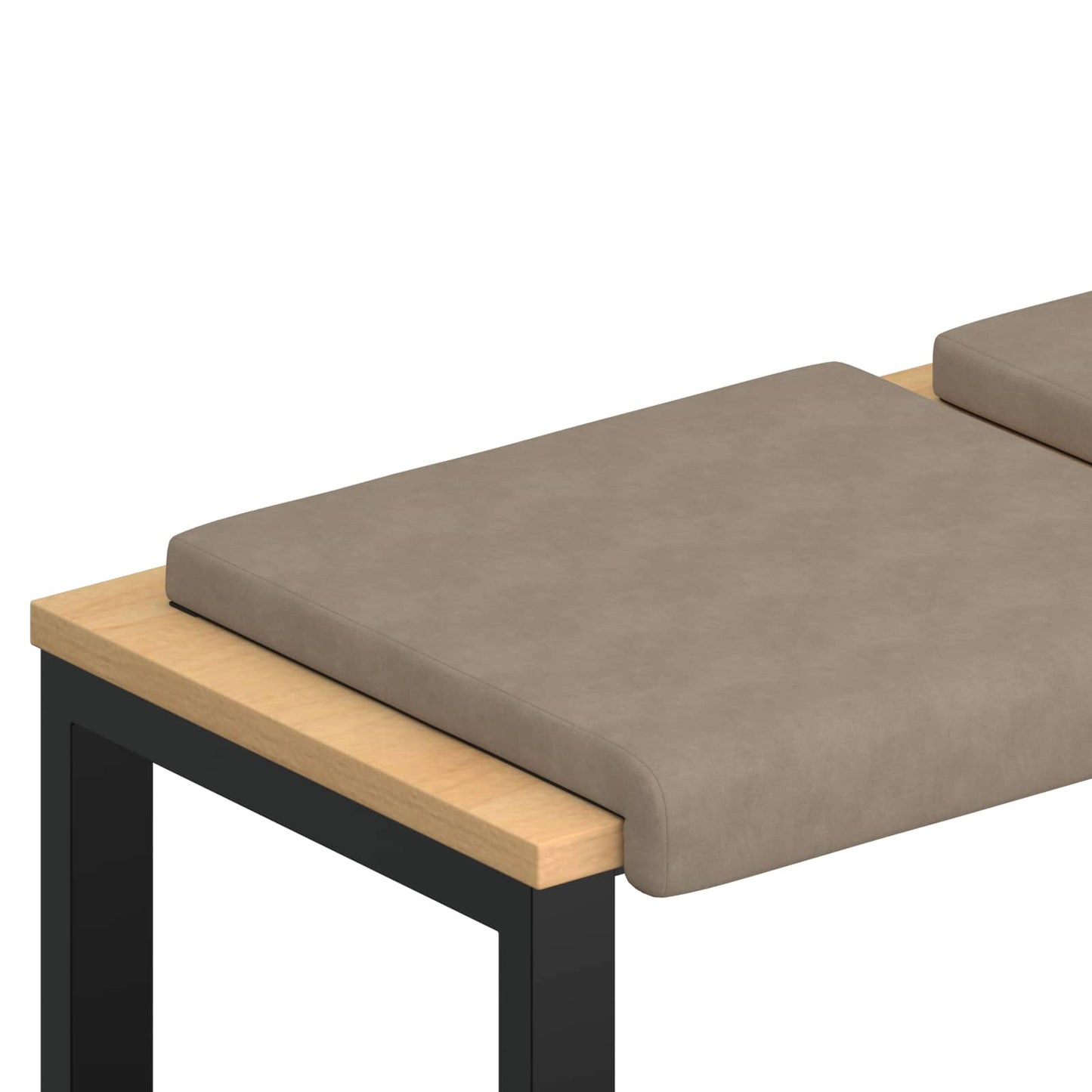 vidaXL Bench Cushion 4 pcs Microfiber Taupe Depth 35 cm