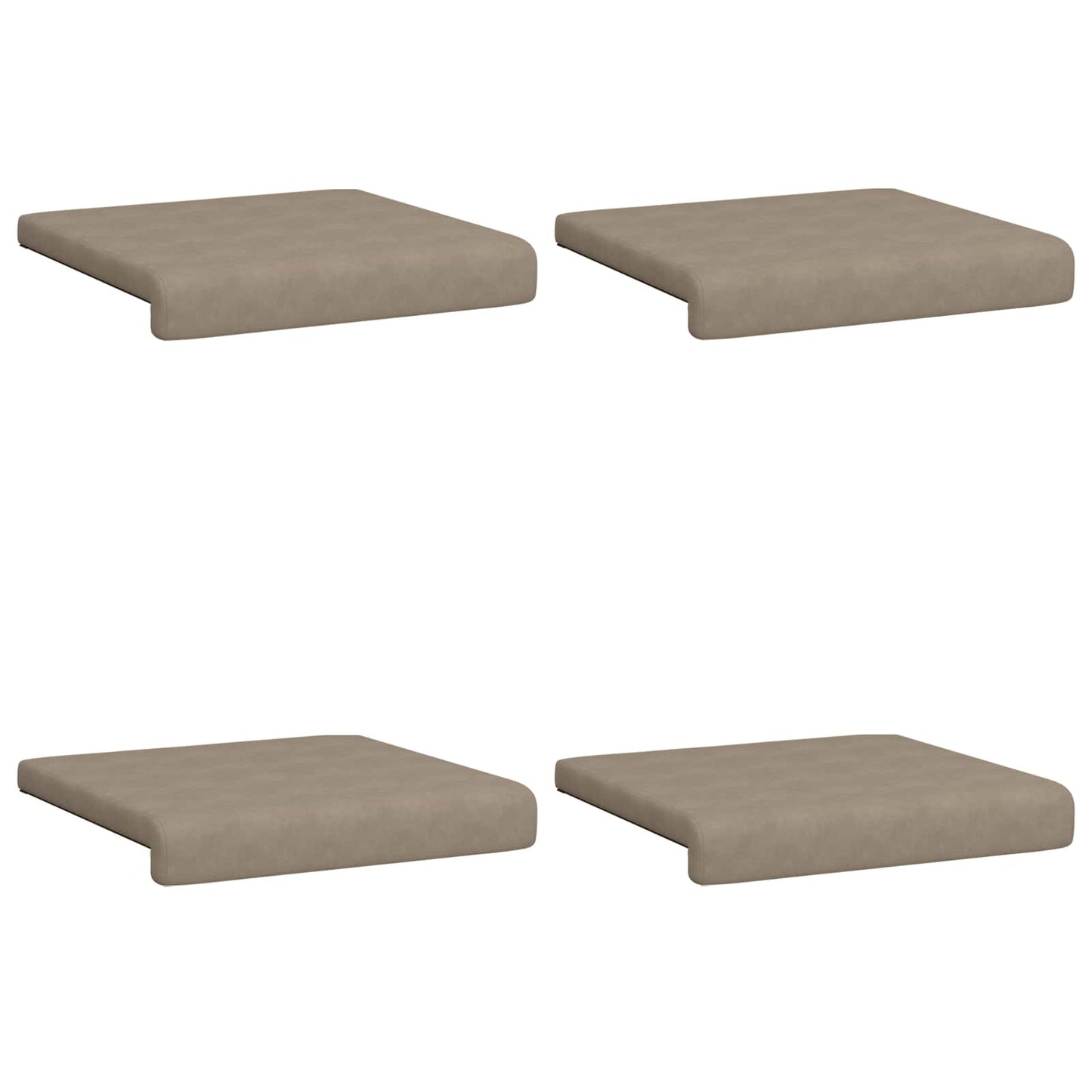 vidaXL Bench Cushion 4 pcs Microfiber Taupe Depth 35 cm