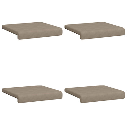 vidaXL Bench Cushion 4 pcs Microfiber Taupe Depth 35 cm