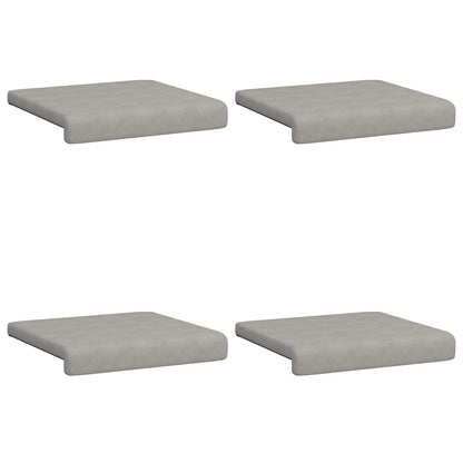 vidaXL Bench Cushion 4 pcs Microfiber Light Grey Depth 35 cm