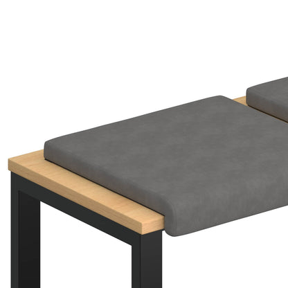 vidaXL Bench Cushion 4 pcs Microfiber Dark Grey Depth 35 cm