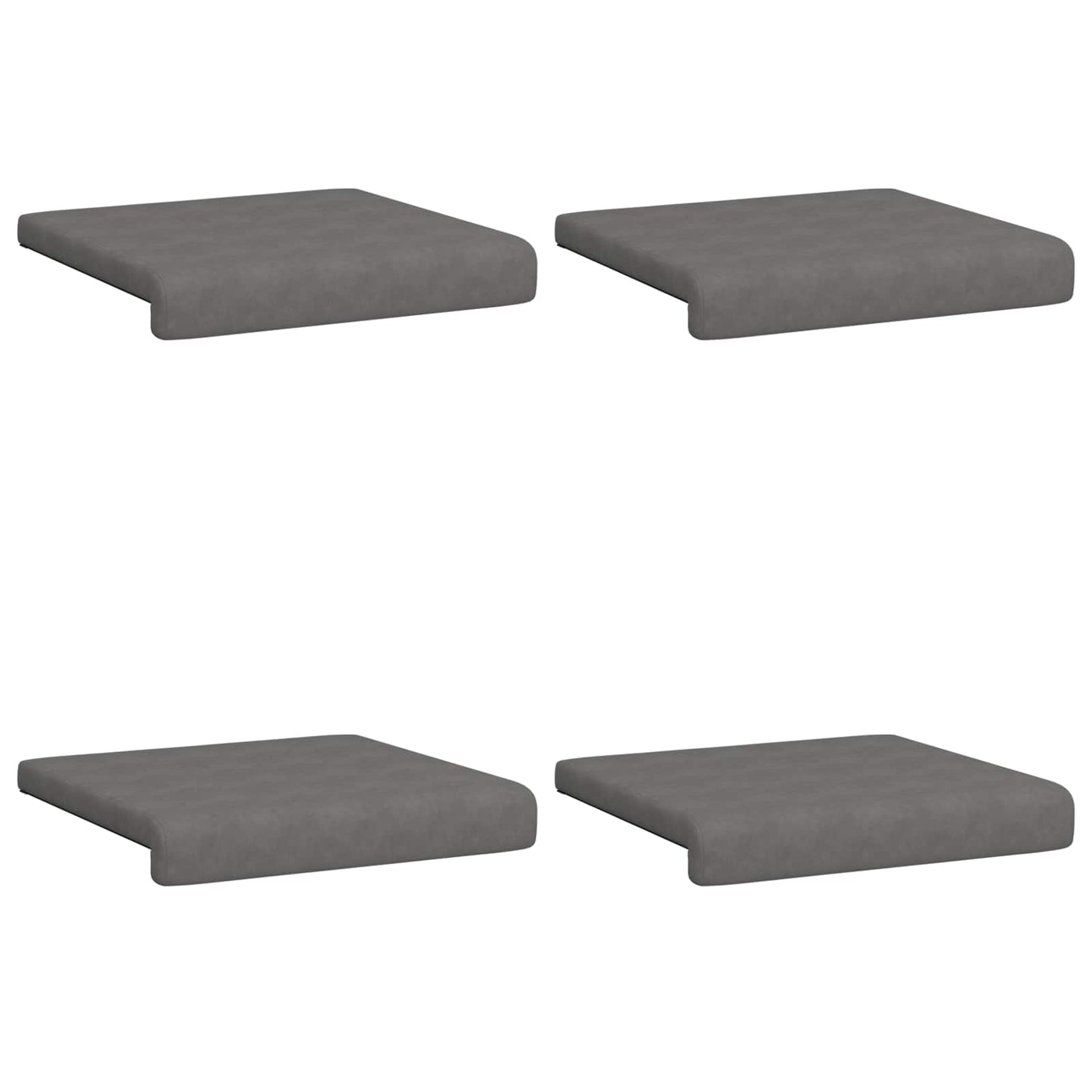 vidaXL Bench Cushion 4 pcs Microfiber Dark Grey Depth 35 cm