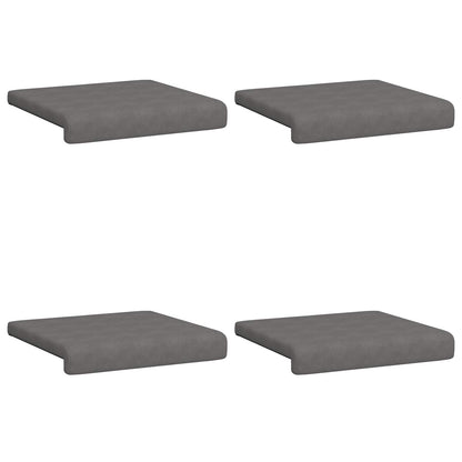 vidaXL Bench Cushion 4 pcs Microfiber Dark Grey Depth 35 cm