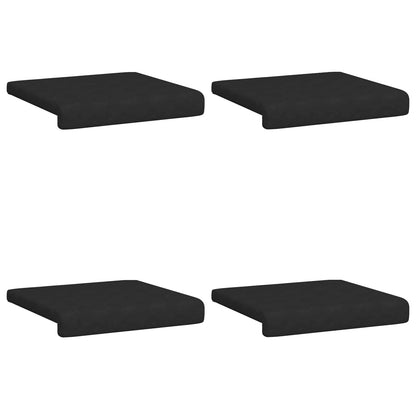 vidaXL Bench Cushion 4 pcs Microfiber Black Depth 35 cm
