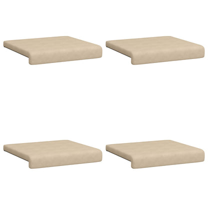 vidaXL Bench Cushion 4 pcs Microfiber Cream Depth 35 cm
