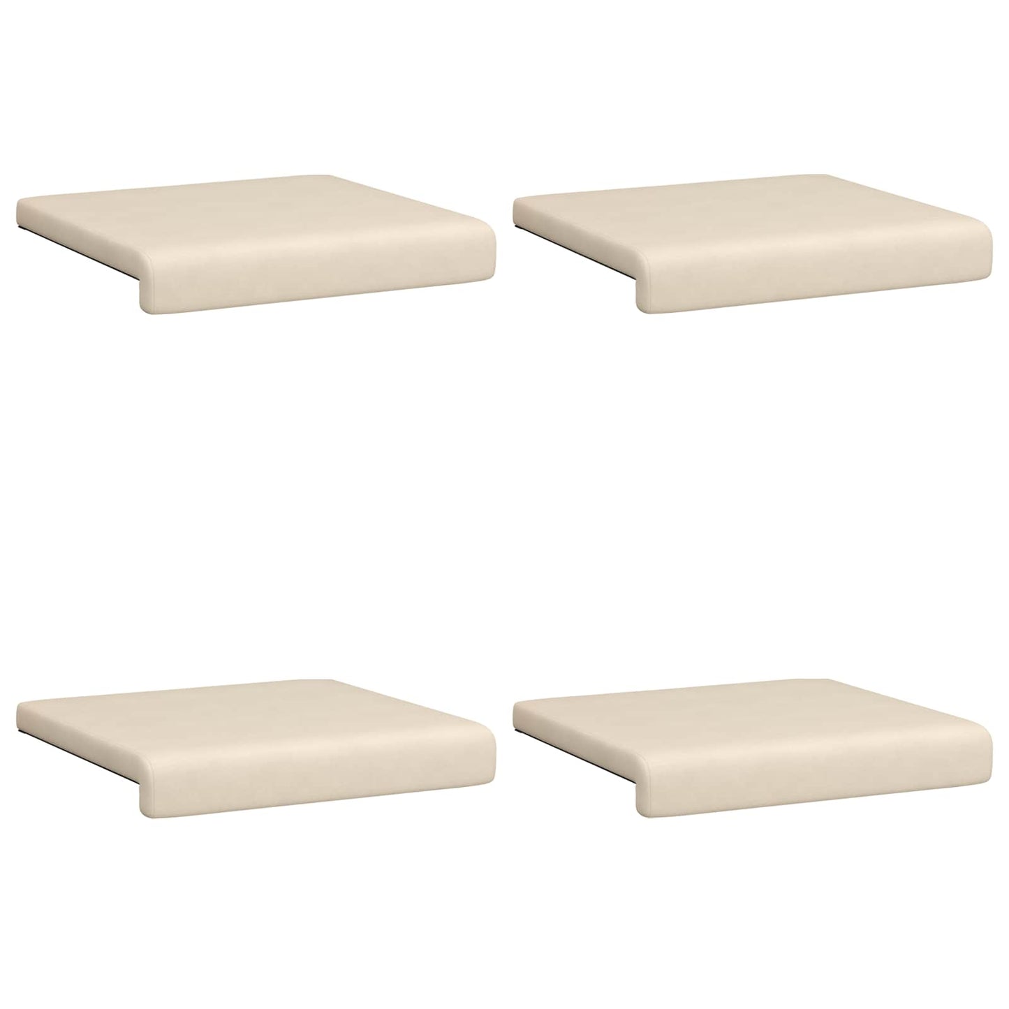 vidaXL Bench Cushion 4 pcs Microfiber Beige Depth 35 cm