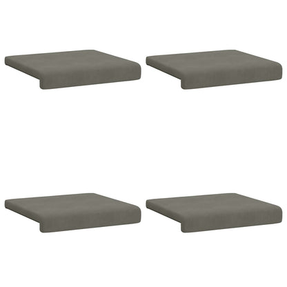 vidaXL Bench Cushion 4 pcs Corduroy Light Grey Depth 35 cm