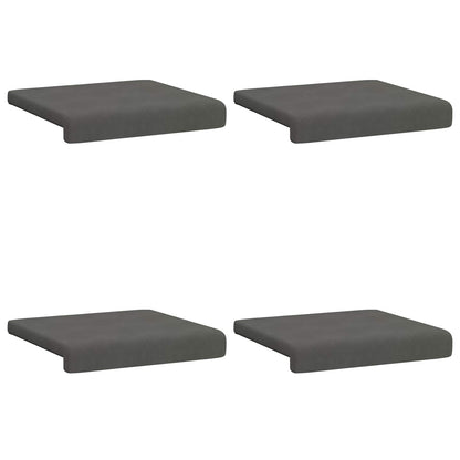 vidaXL Bench Cushion 4 pcs Corduroy Dark Grey Depth 35 cm