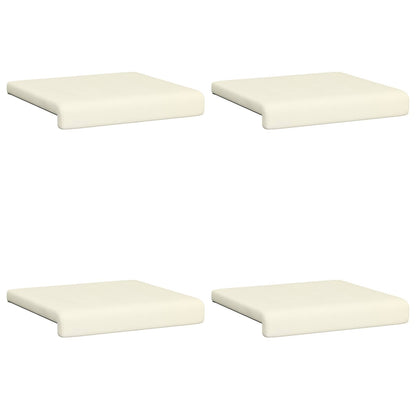 vidaXL Bench Cushion 4 pcs Corduroy Cream Depth 35 cm