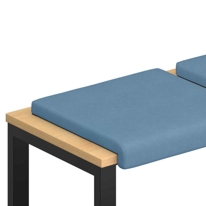vidaXL Bench Cushion 4 pcs Corduroy Blue Depth 35 cm