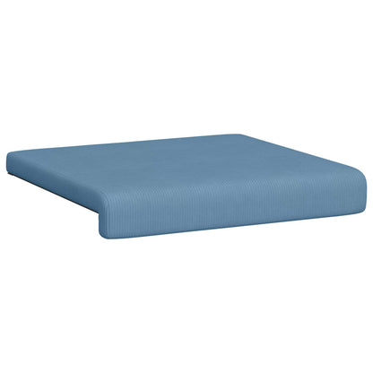 vidaXL Bench Cushion 4 pcs Corduroy Blue Depth 35 cm