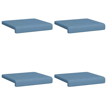 vidaXL Bench Cushion 4 pcs Corduroy Blue Depth 35 cm