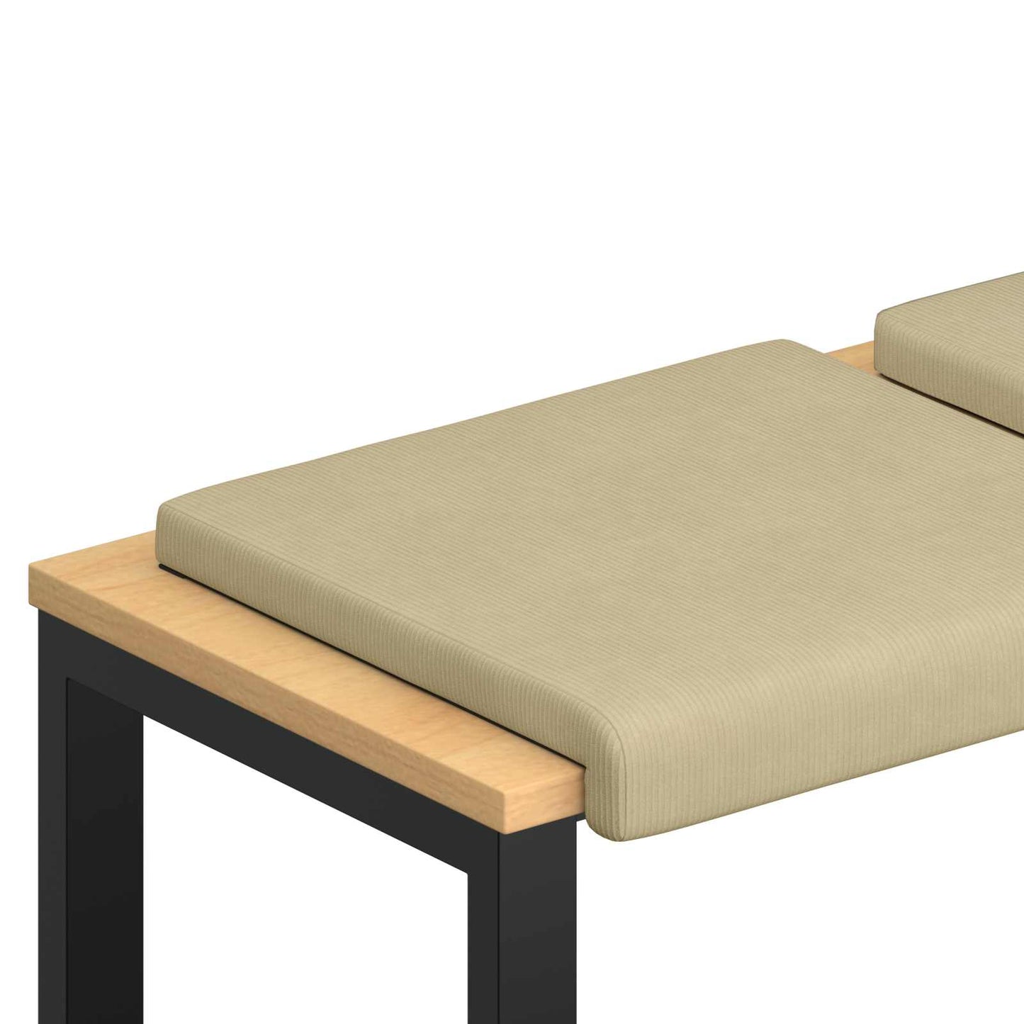 vidaXL Bench Cushion 4 pcs Corduroy Grey Green Depth 35 cm