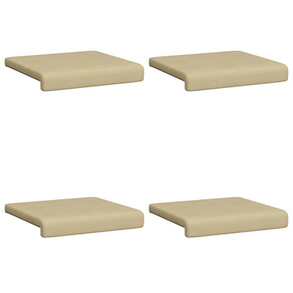 vidaXL Bench Cushion 4 pcs Corduroy Grey Green Depth 35 cm