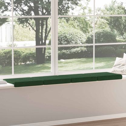 vidaXL Bench Cushion 4 pcs Corduroy Dark Green Depth 35 cm