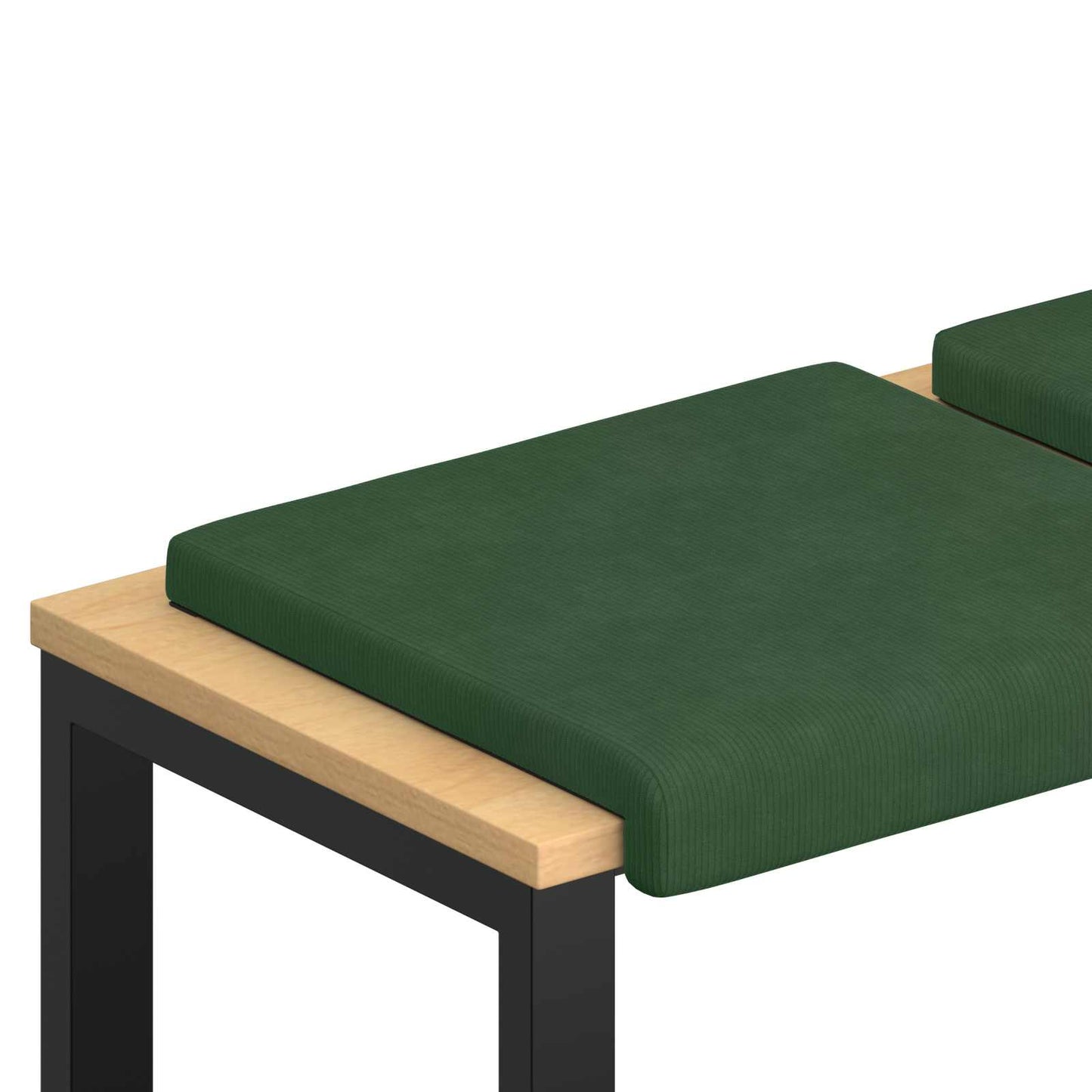 vidaXL Bench Cushion 4 pcs Corduroy Dark Green Depth 35 cm