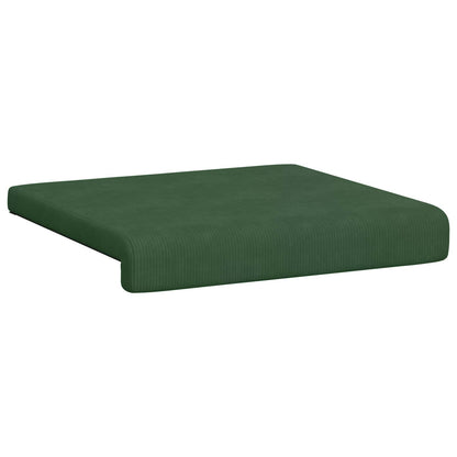 vidaXL Bench Cushion 4 pcs Corduroy Dark Green Depth 35 cm