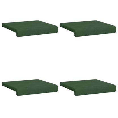 vidaXL Bench Cushion 4 pcs Corduroy Dark Green Depth 35 cm