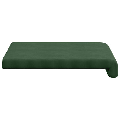 vidaXL Bench Cushion 4 pcs Corduroy Dark Green Depth 35 cm