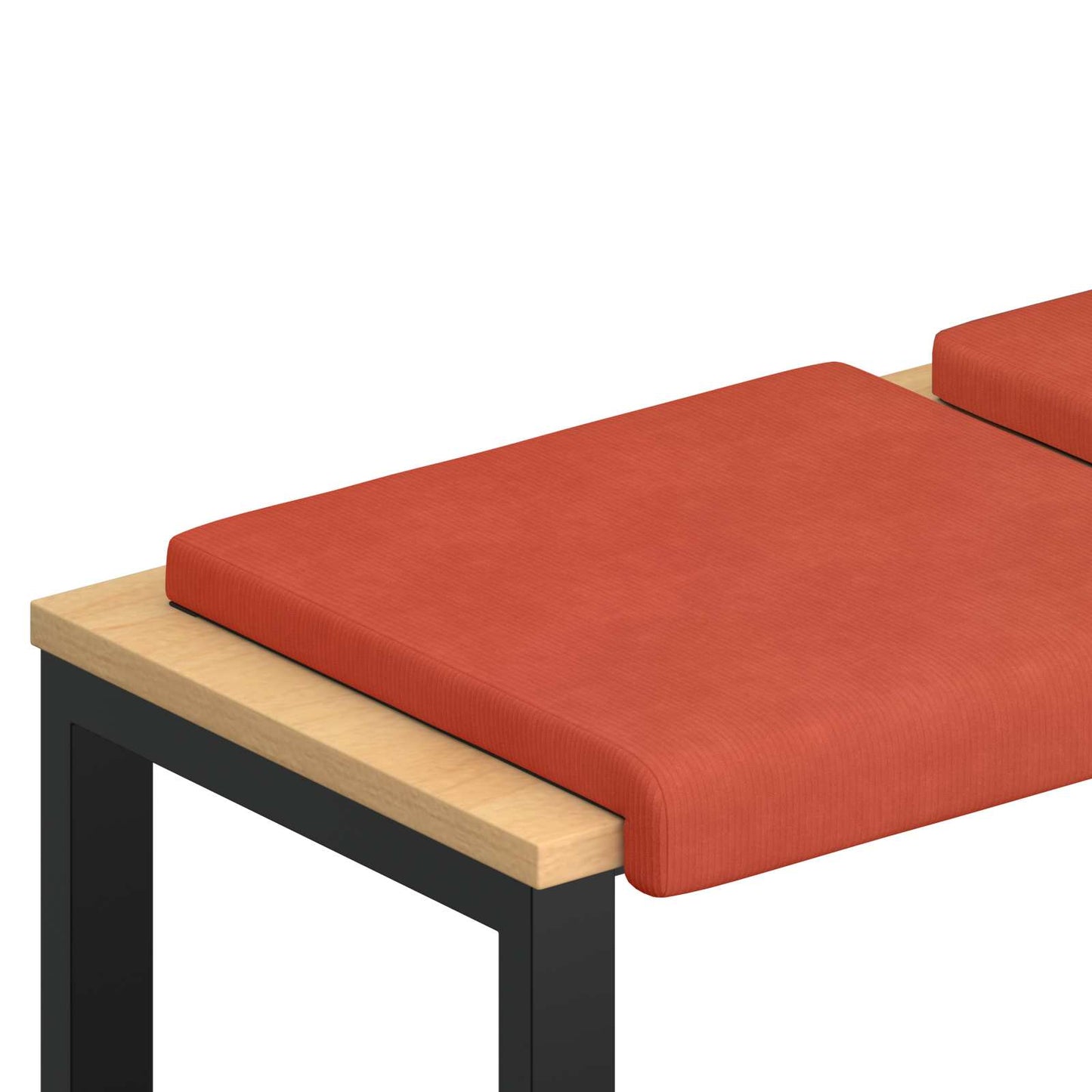 vidaXL Bench Cushion 4 pcs Corduroy Red Orange Depth 35 cm