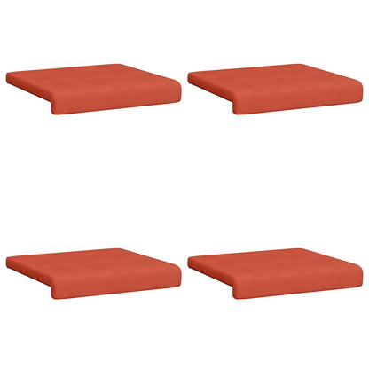 vidaXL Bench Cushion 4 pcs Corduroy Red Orange Depth 35 cm