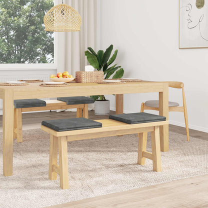 vidaXL Bench Cushion 4 pcs Plush Corduroy Light Grey Depth 35 cm