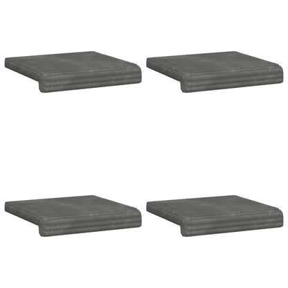 vidaXL Bench Cushion 4 pcs Plush Corduroy Light Grey Depth 35 cm