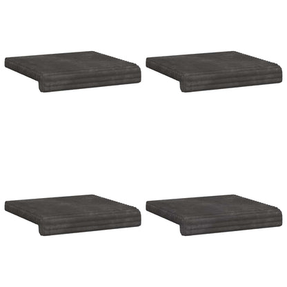 vidaXL Bench Cushion 4 pcs Plush Corduroy Dark Grey Depth 35 cm