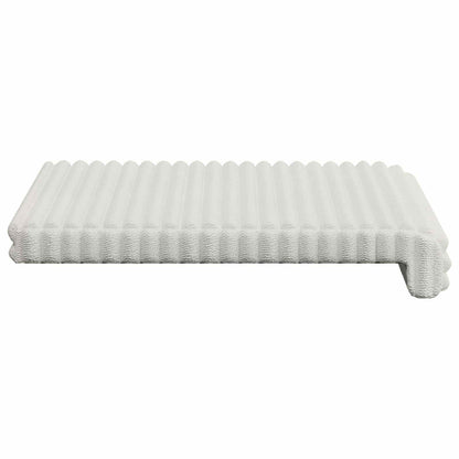 vidaXL Bench Cushion 4 pcs Plush Corduroy Cream Depth 35 cm