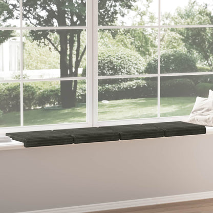 vidaXL Bench Cushion 4 pcs Plush Corduroy Anthracite Depth 35 cm