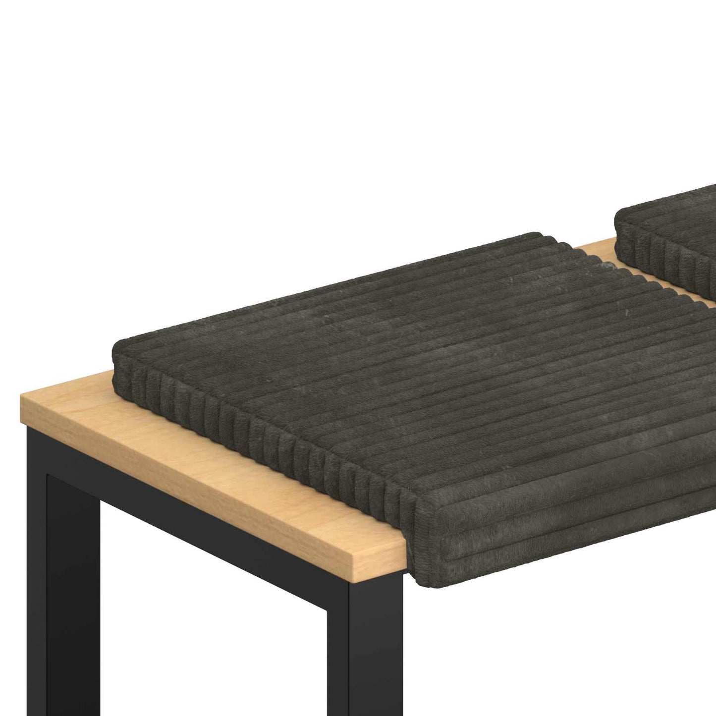 vidaXL Bench Cushion 4 pcs Plush Corduroy Anthracite Depth 35 cm