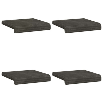 vidaXL Bench Cushion 4 pcs Plush Corduroy Anthracite Depth 35 cm