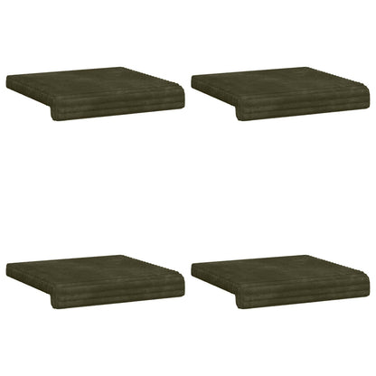 vidaXL Bench Cushion 4 pcs Plush Corduroy Green Depth 35 cm