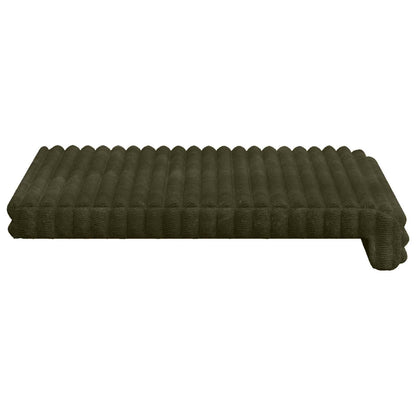vidaXL Bench Cushion 4 pcs Plush Corduroy Green Depth 35 cm